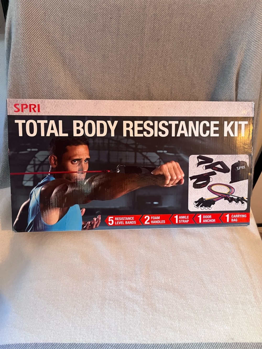 SPRI Total Body Resistance Kit - Black/Red Resistance Bands Set